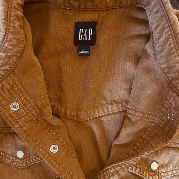 Brown Denim Western Shirt sz S - Picture 2 of 5